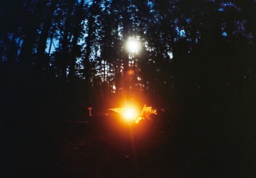 Campfire moonrise